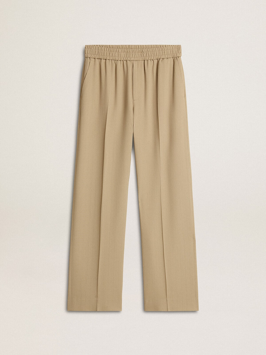travertijnkleurige joggingbroek voor dames