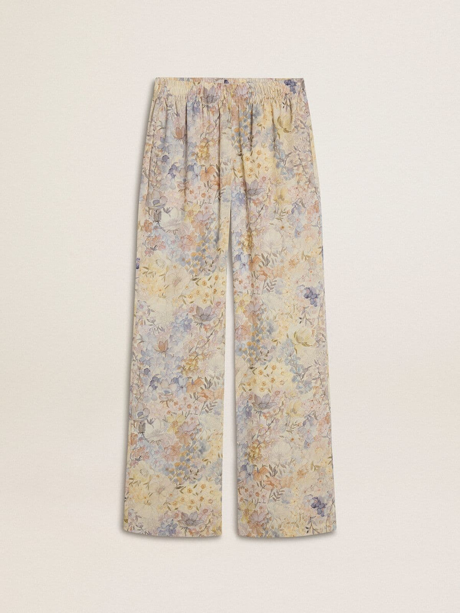 damesjoggingbroek in meerdere kleuren met bloemenprint