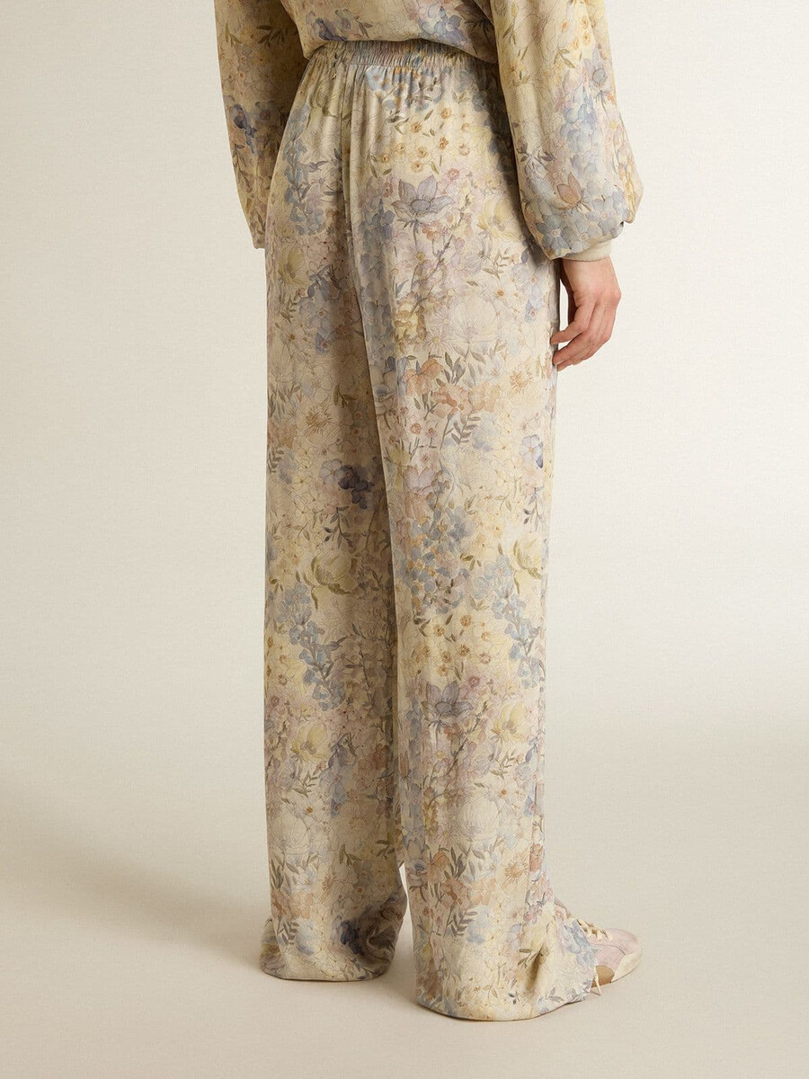 damesjoggingbroek in meerdere kleuren met bloemenprint