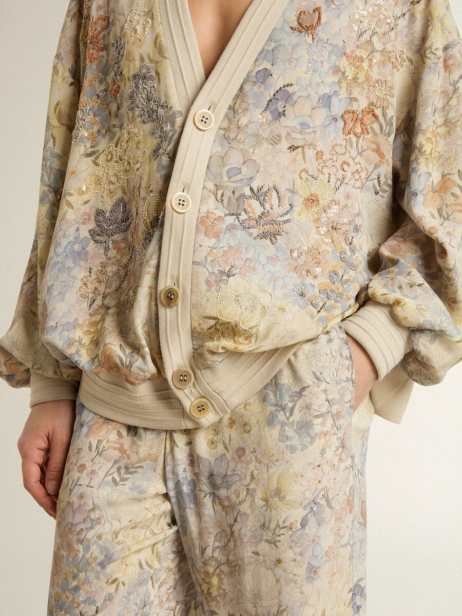 damesjoggingbroek in meerdere kleuren met bloemenprint