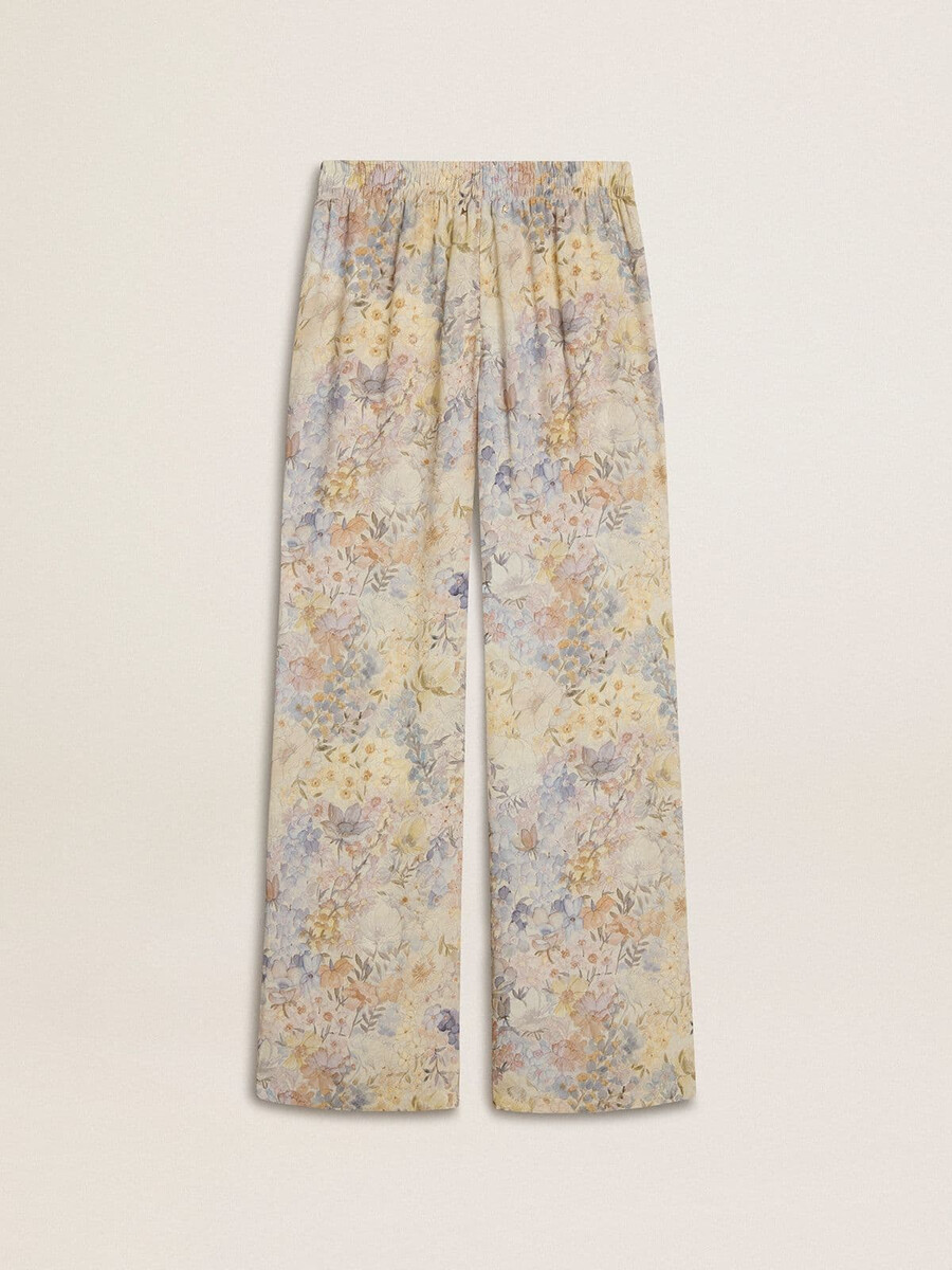 damesjoggingbroek in meerdere kleuren met bloemenprint
