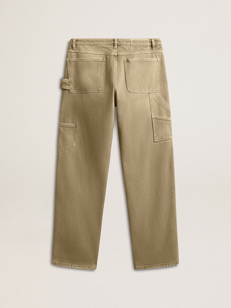 damesbroek van katoen met een verwassen look