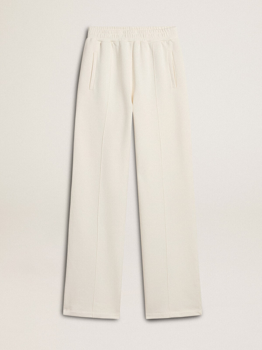 witte katoenen joggingbroek voor dames