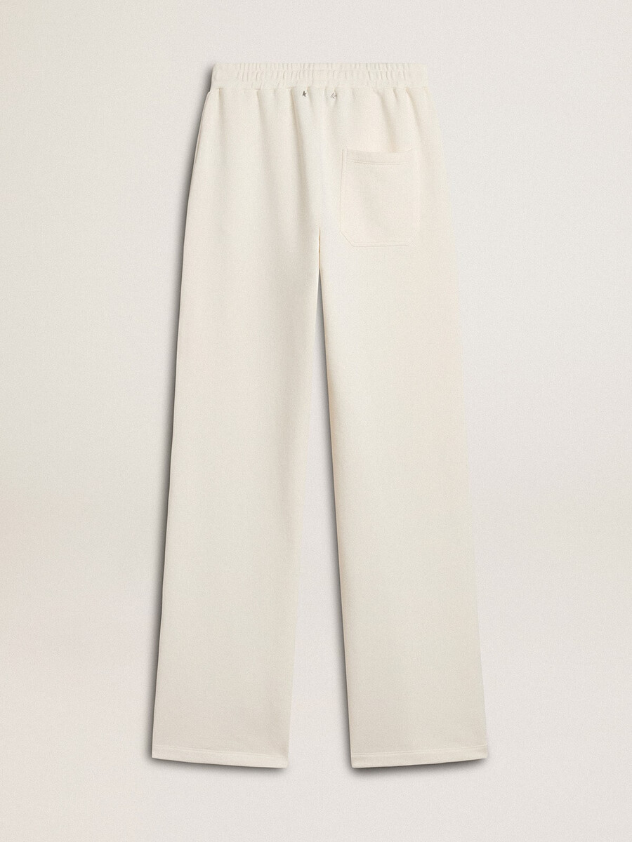 witte katoenen joggingbroek voor dames