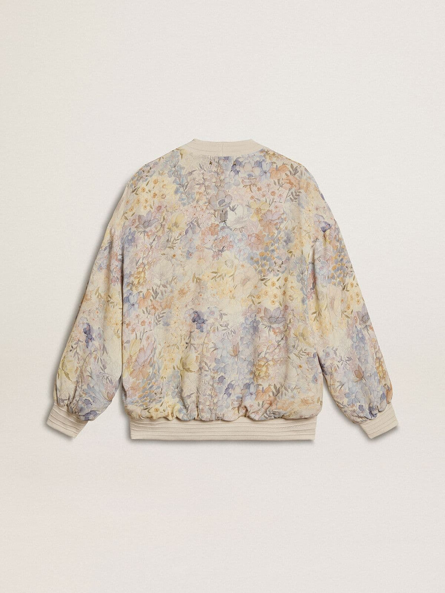 damesvest met bloemenprint en borduurwerk