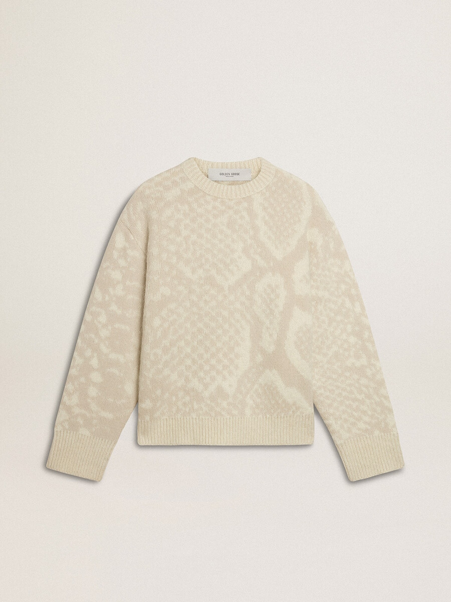 beige damestrui voor chinees nieuwjaar met patronen
