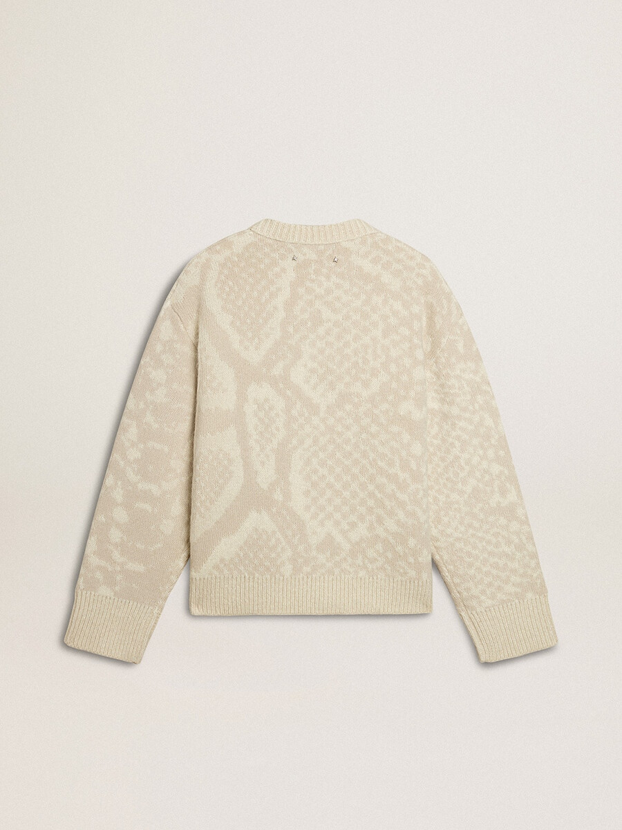 beige damestrui voor chinees nieuwjaar met patronen