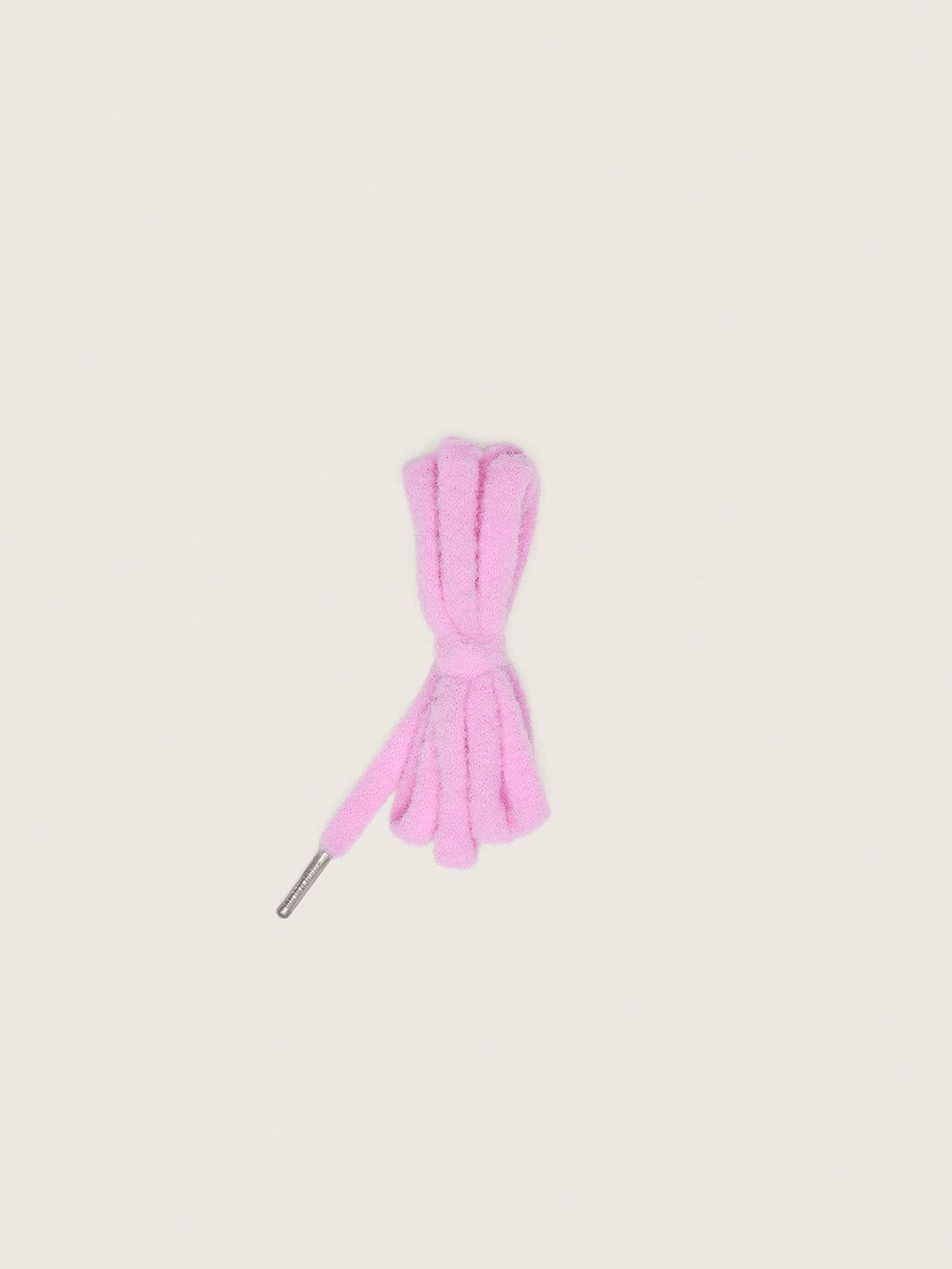 roze pluizige veters