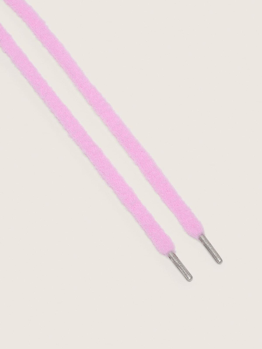 roze pluizige veters