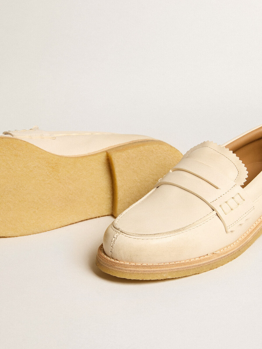 jerry loafer van boterwit leer
