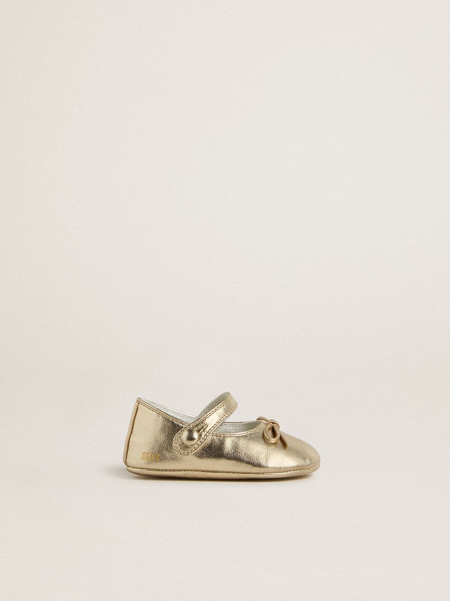 sofi baby ballerinas in goudkleurig leer