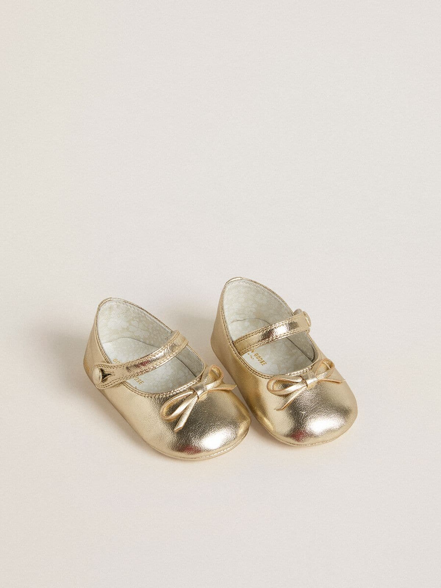 sofi baby ballerinas in goudkleurig leer