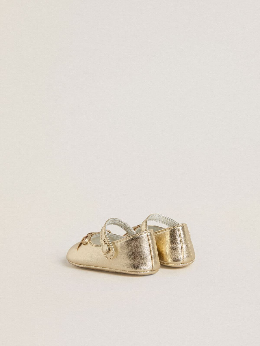 sofi baby ballerinas in goudkleurig leer