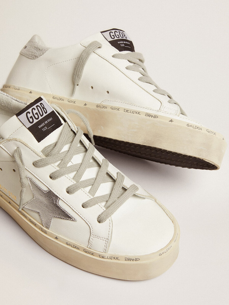dames hi star sneakers met zilverkleurig hielstuk