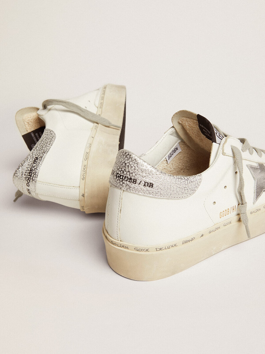 dames hi star sneakers met zilverkleurig hielstuk