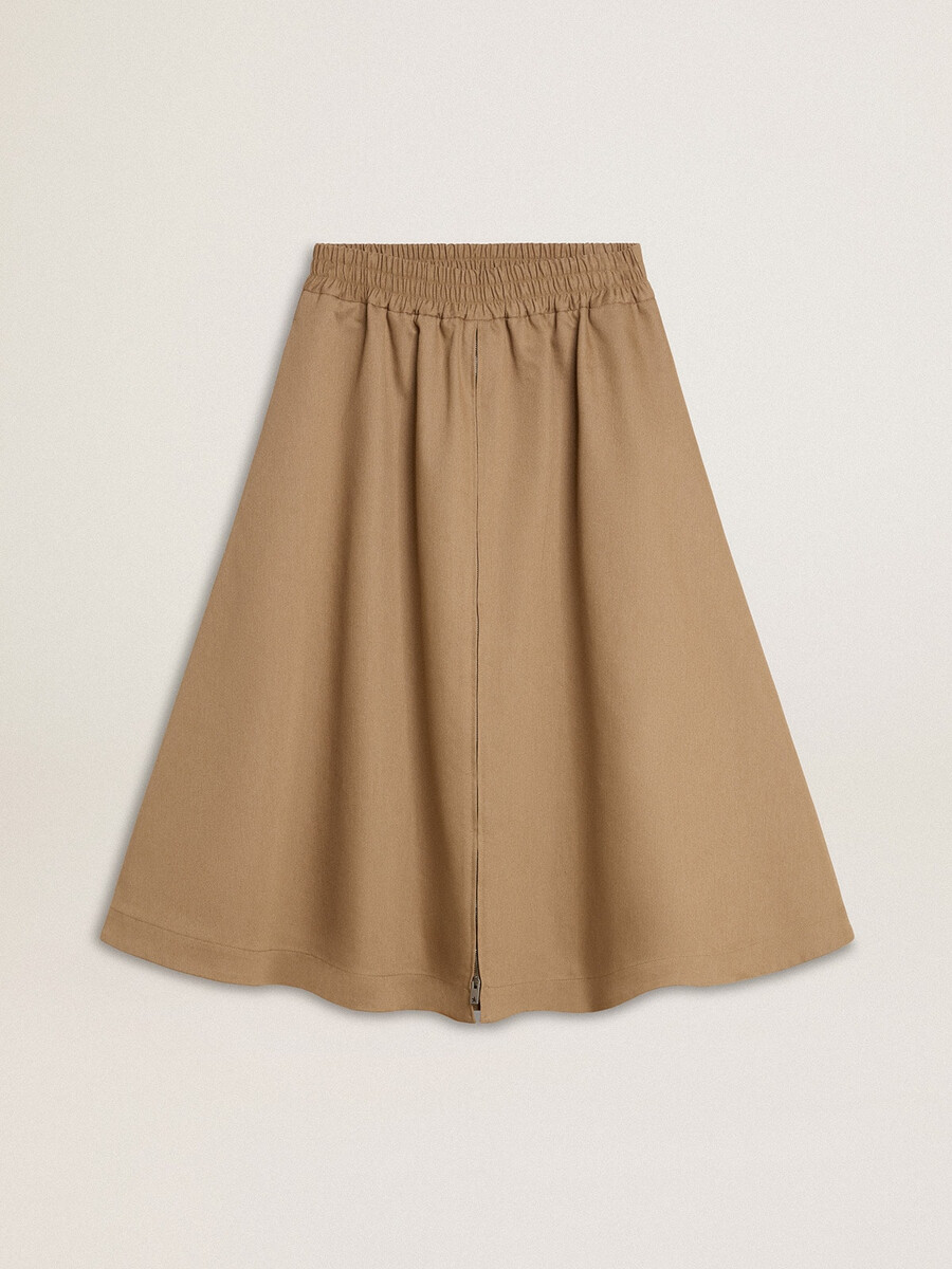 beige cirkelrok voor dames