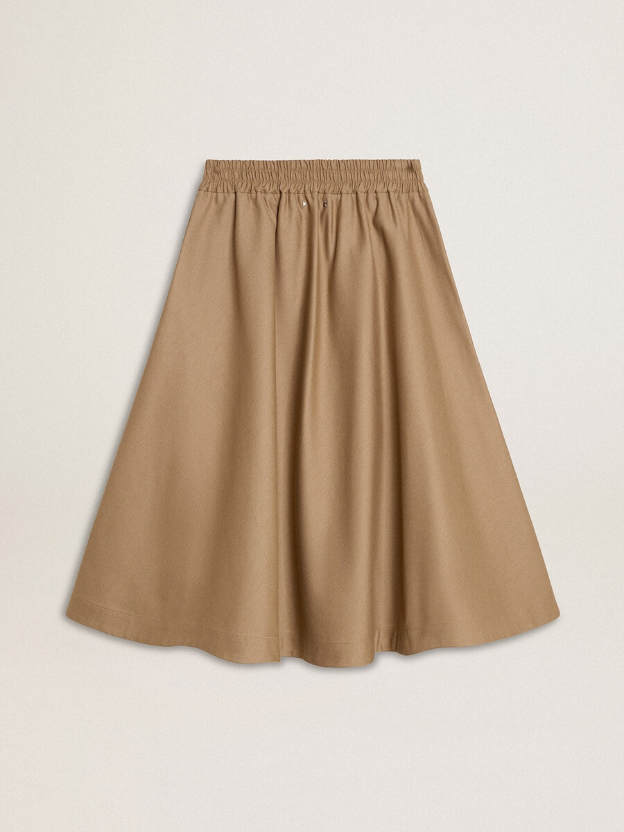 beige cirkelrok voor dames