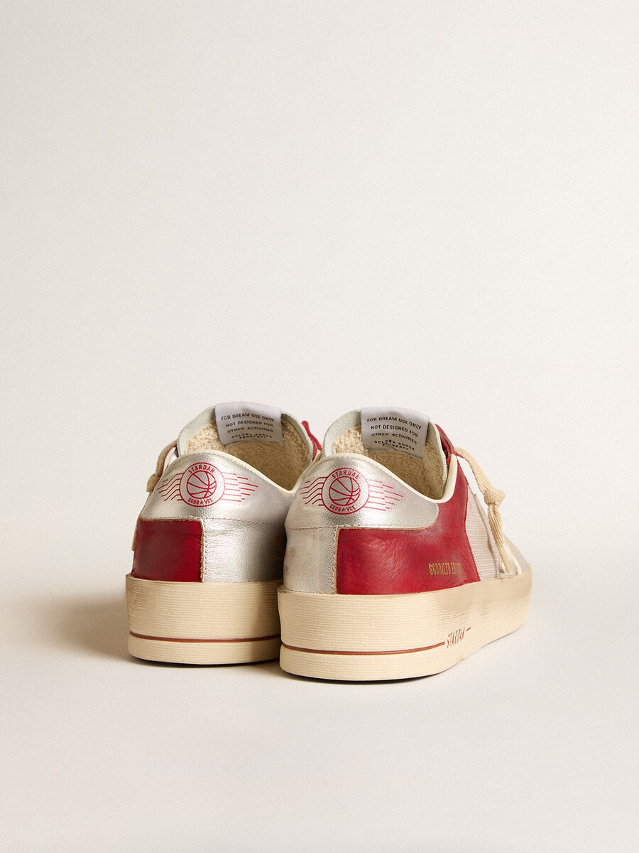 stardan herenschoen van mesh en nubuck met nappa ster en leren hielstuk.