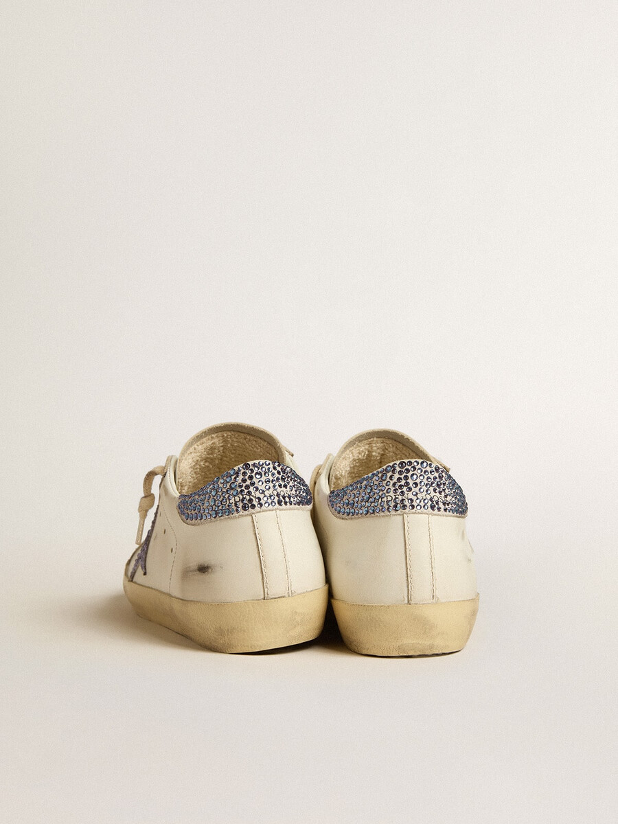 sneakers met swarovski-kristallen model super-star ltd voor dames