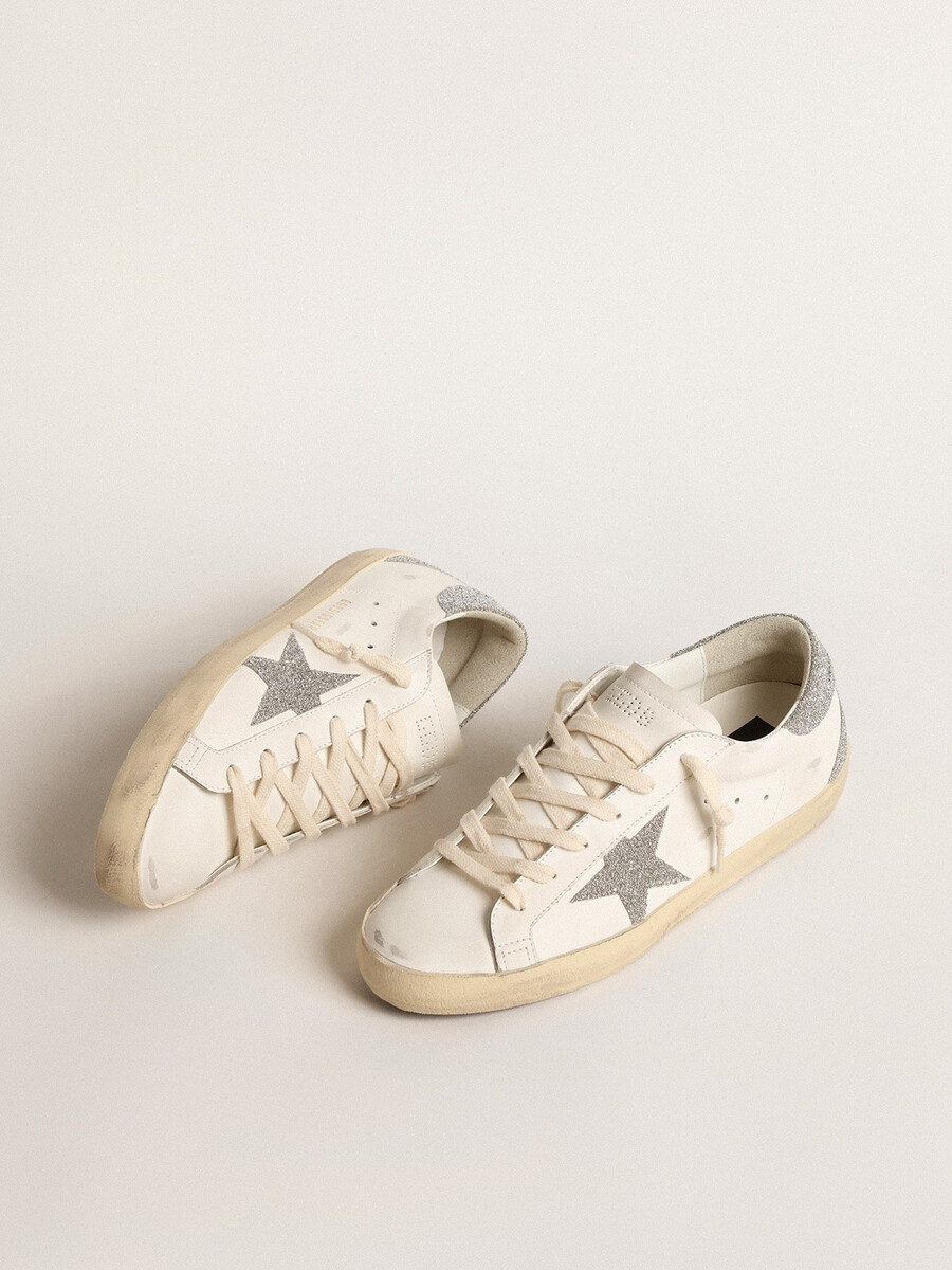 dames super-star met zilveren swarovski-kristallen ster en hielstuk.