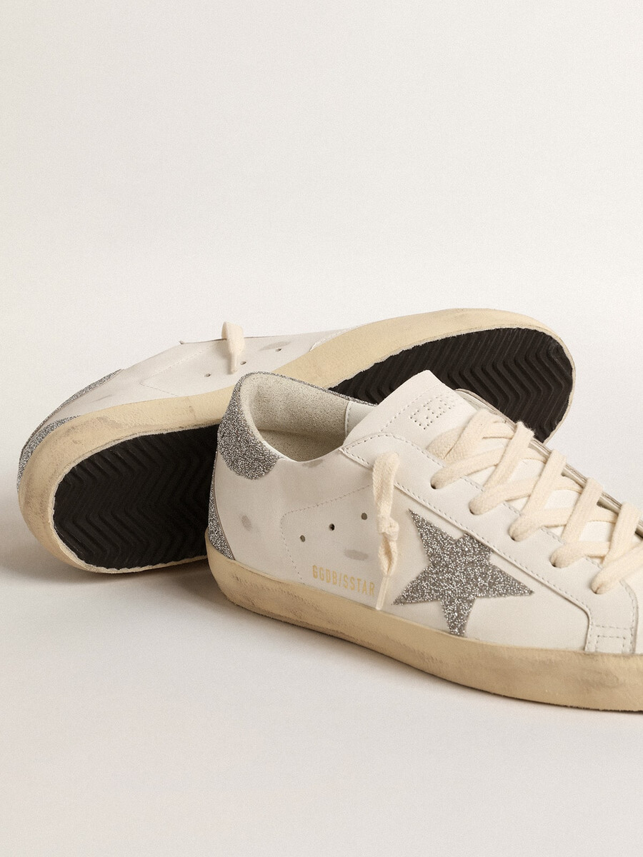 dames super-star met zilveren swarovski-kristallen ster en hielstuk.