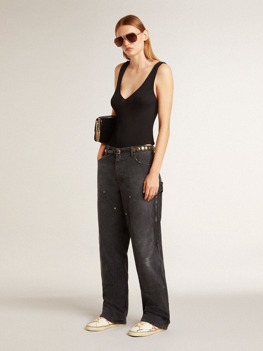 dames super-star ltd met geperforeerde ster en metallic leren hielstuk.
