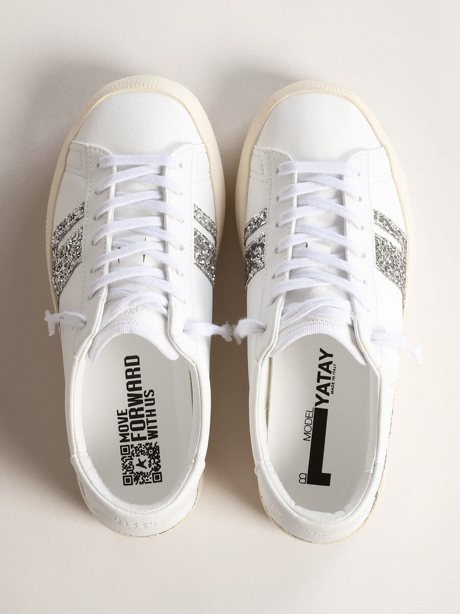 zilveren glitter sneakers yatay model 1b