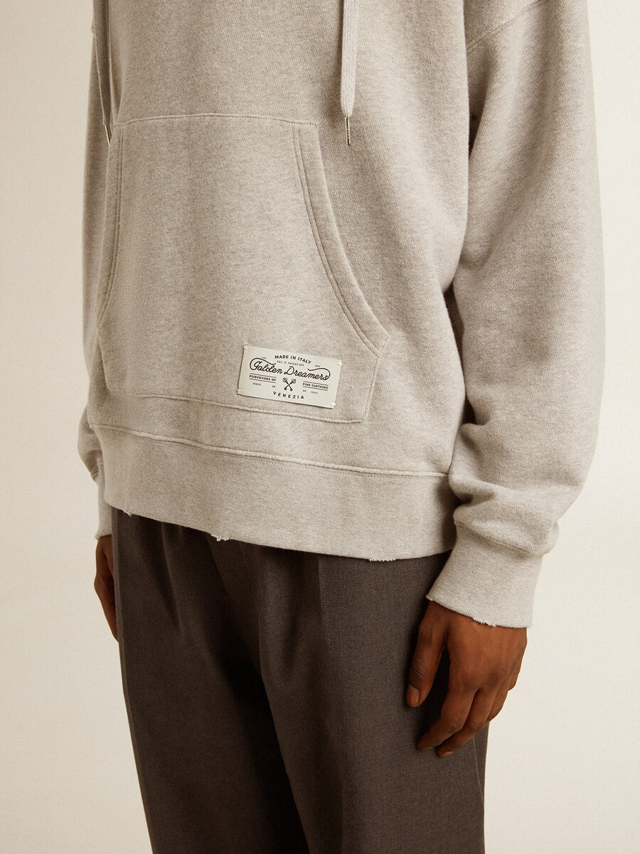 unisex katoenen hoodie met print op de achterkant
