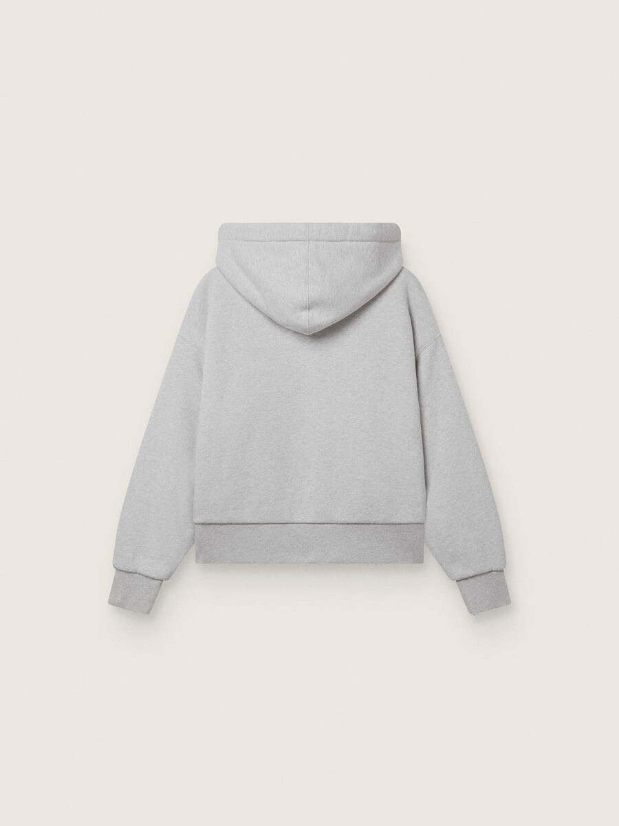 star unisex hoodie in grijs gemêleerd katoen