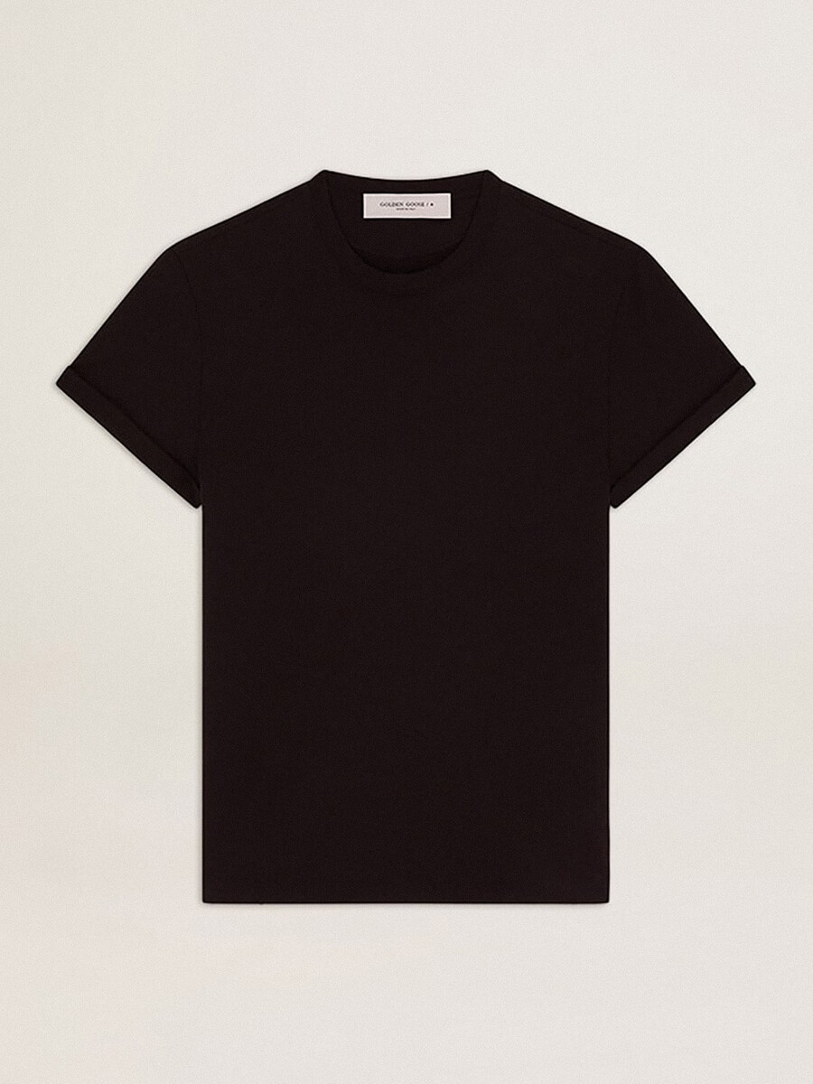 golden collection t-shirt met een verwassen look in vintage zwart