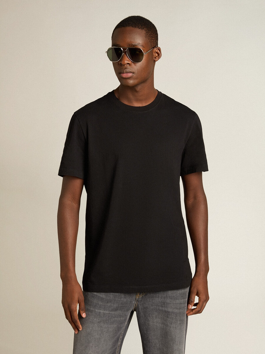 golden collection t-shirt met een verwassen look in vintage zwart