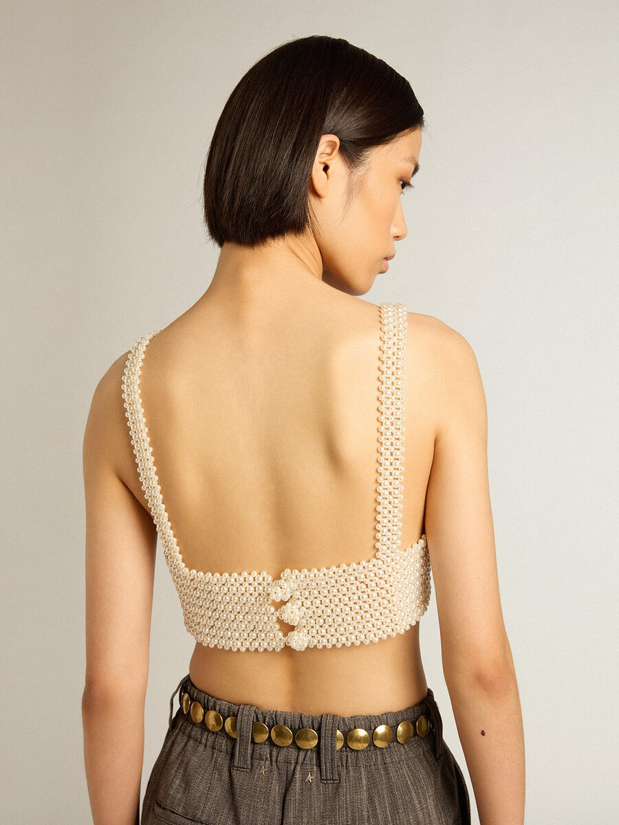 top met parelsnoer voor dames